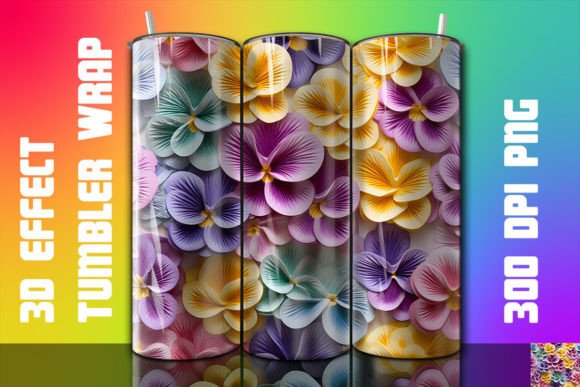 3D Pansy Tumbler 1: A Versatile and Charming Addition to Your Drinkware