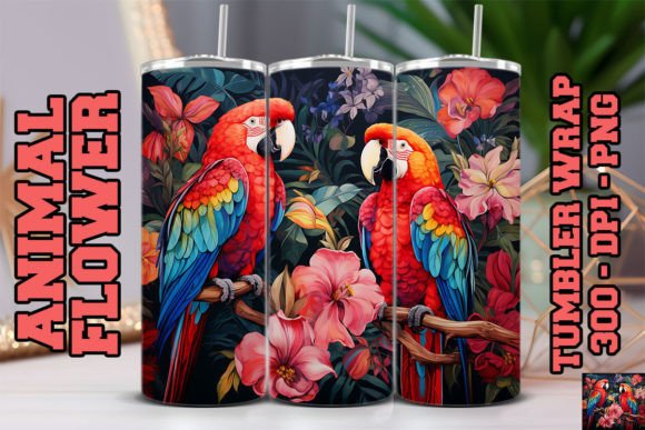 3D Parrots Tumbler 2: A Vibrant and Versatile Drinkware Design