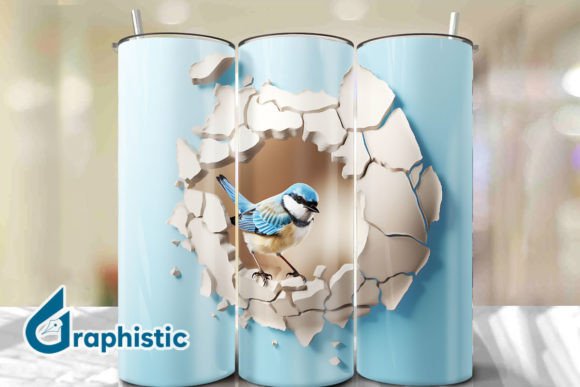Chickadee 3D Smashed Wall Art 11: A Unique Decorative Addition