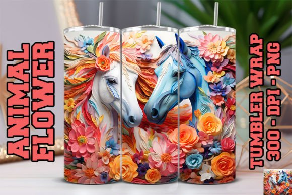 Discover the Unique Charm of 3D Horses Tumbler 2