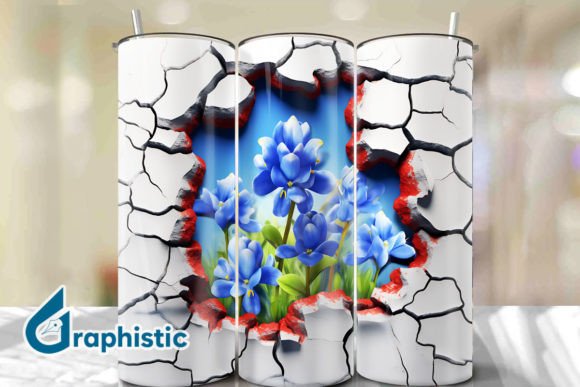 Enhance Your Creative Projects with Bluebonnet 3D Smashed Wall Art 06