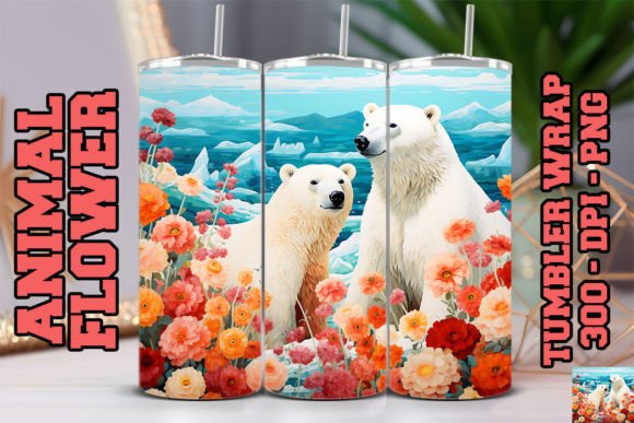 Enhance Your Designs with 3D Polar Bears Tumbler 2