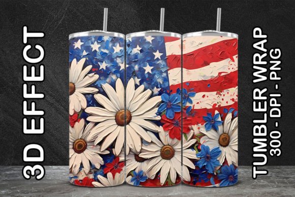 Enhance Your Drinkware with 3D Painted Daisy Tumbler
