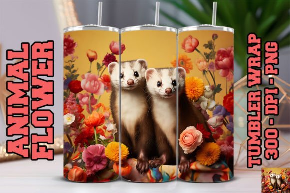 Explore Creativity with 3D Ferrets Tumbler 2