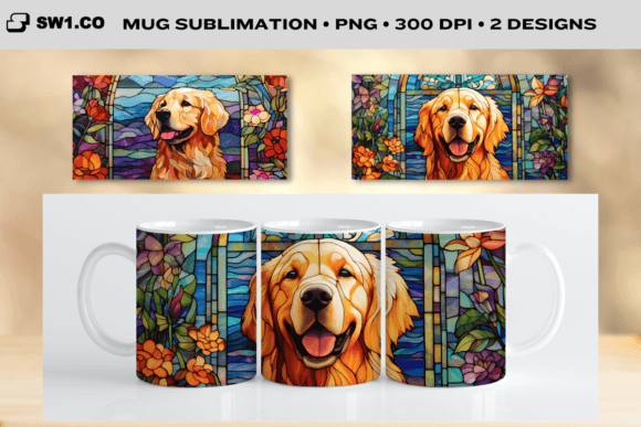Exploring the Stained Glass Golden Mug Sublimation PNG: A Unique Design for Your Custom Mugs
