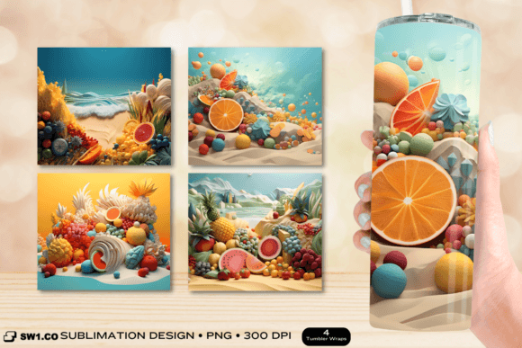 Exploring the Versatility and Benefits of 3D Coral Tumbler Wrap PNG