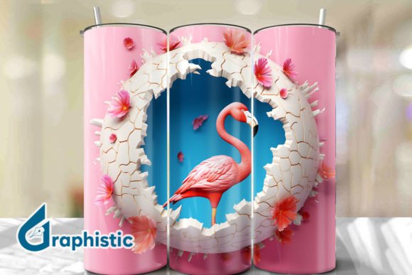 Flamingo 3D Smashed Wall Art 17: A Unique and Versatile Decor Option