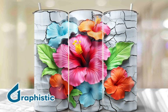 Hibiscus 3D Smashed Wall Art 21: A Bold Design Choice