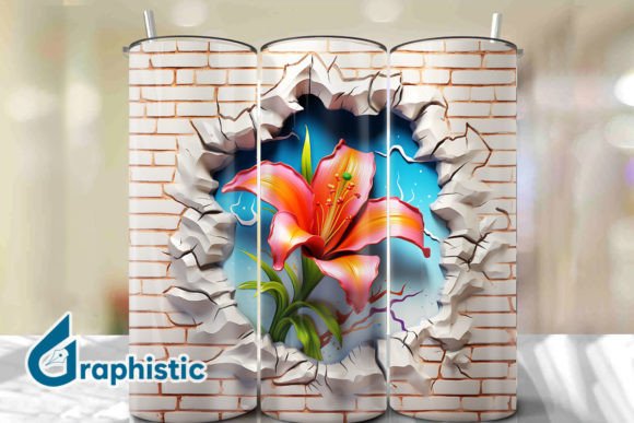 Lily 3D Smashed Wall Art: A Creative Gem