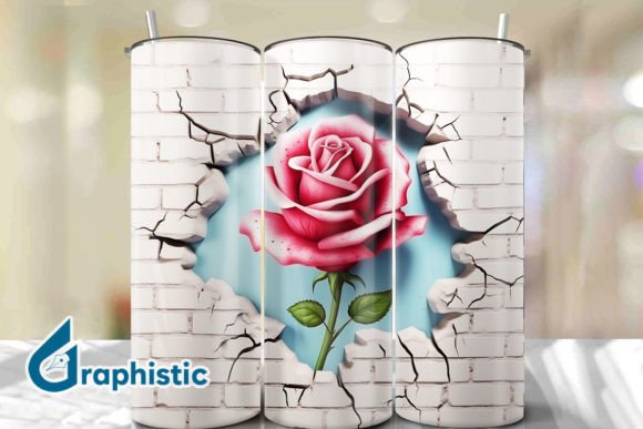 Strategic Use of Rose 3D Smashed Wall Art 42 for Creative and Professional Projects