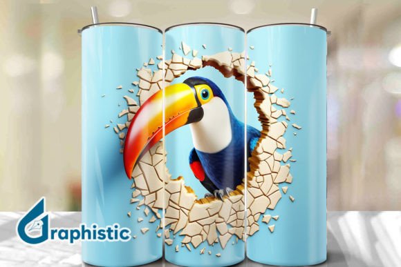 Toucan 3D Smashed Wall Art 41: A Unique and Versatile Decor Option