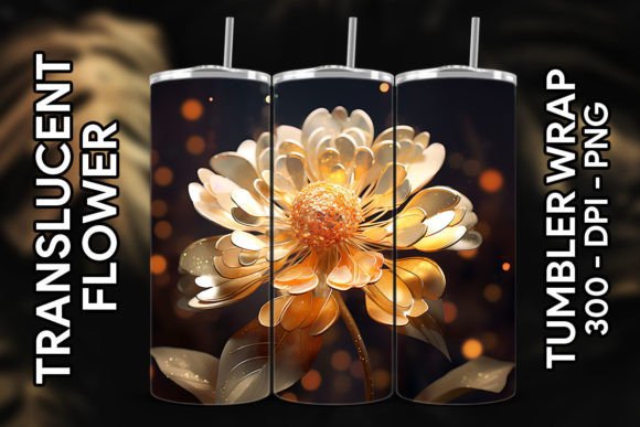 Transform Your Drinkware with the 3D Zinnia Tumbler and PNG Wrap
