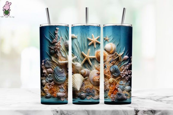 Transform Your Tumbler with 3D Ocean Underwater Wrap