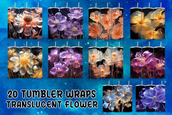 Transform Your Tumblers with 3D Flower, Fantasy, Tumbler Wraps